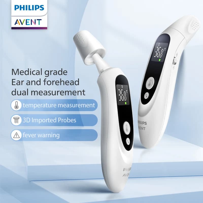 מד חום דיגיטלי מתקדם PHILIPS AVENT - למצח ולאוזן, מהיר ומדויק!