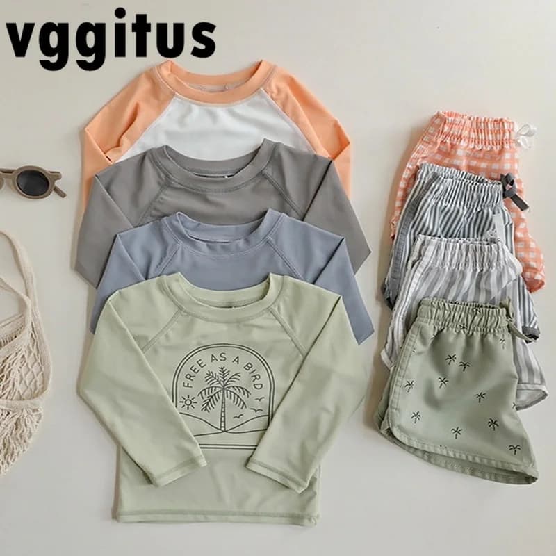 בגד ים ספורטיבי לילדים - חולצה ארוכה ומכנסיים עם הגנה מהשמש!